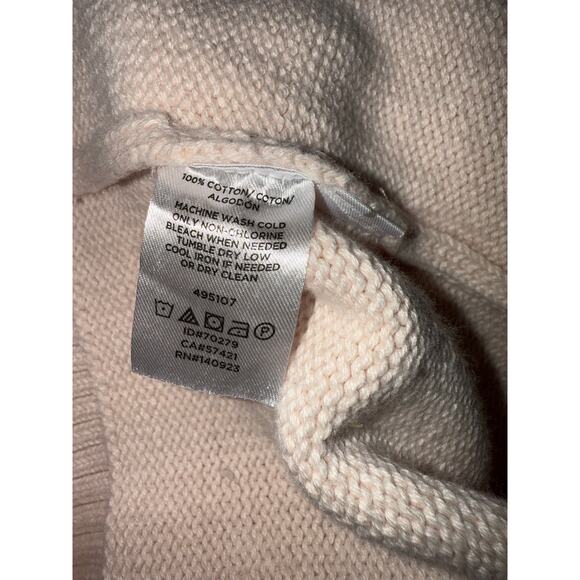 Loft Frenchie French bulldog rosebud pink cotton sweater - size S - OE - Picture 7 of 10